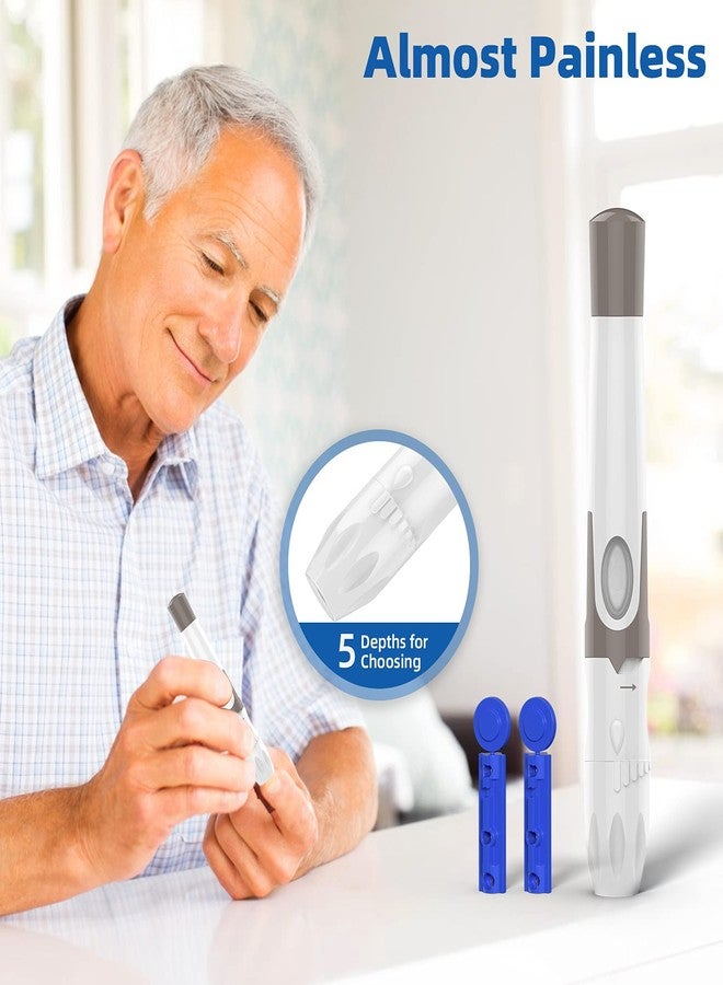 Metene TD-4116 Blood Glucose Monitor Kit, 100 Glucometer Strips, 100 Lancets, 1 Blood Sugar Monitor, Blood Sugar Test Kit with Control Solution, Lancing Device, No Coding, Large Display - Image 5