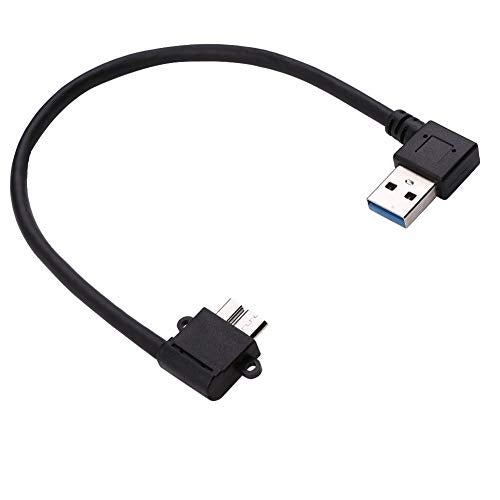 Smays USB 3.0 Micro B Right Angle Cable for BlackBerry Passport, Seagate & Toshiba External Hard Drives - Image 1