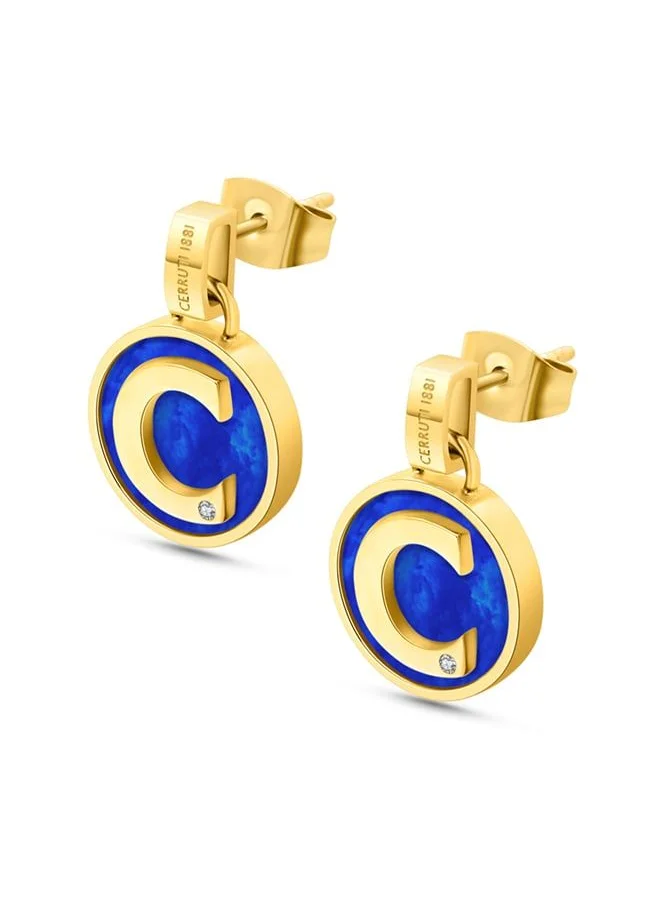 CERRUTI 1881 Studs for Women in Gold and Blue