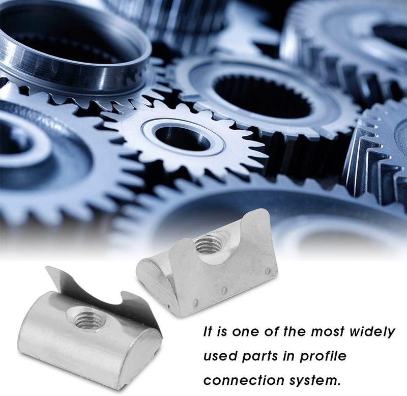 M8 Shrapnel Nut Block, Carbon Steel, Galvanized, 20pcs - Durable Aluminum Profile Accessories, Easy Installation, Reliable in Profile Connection Systems (M8) - Image 4