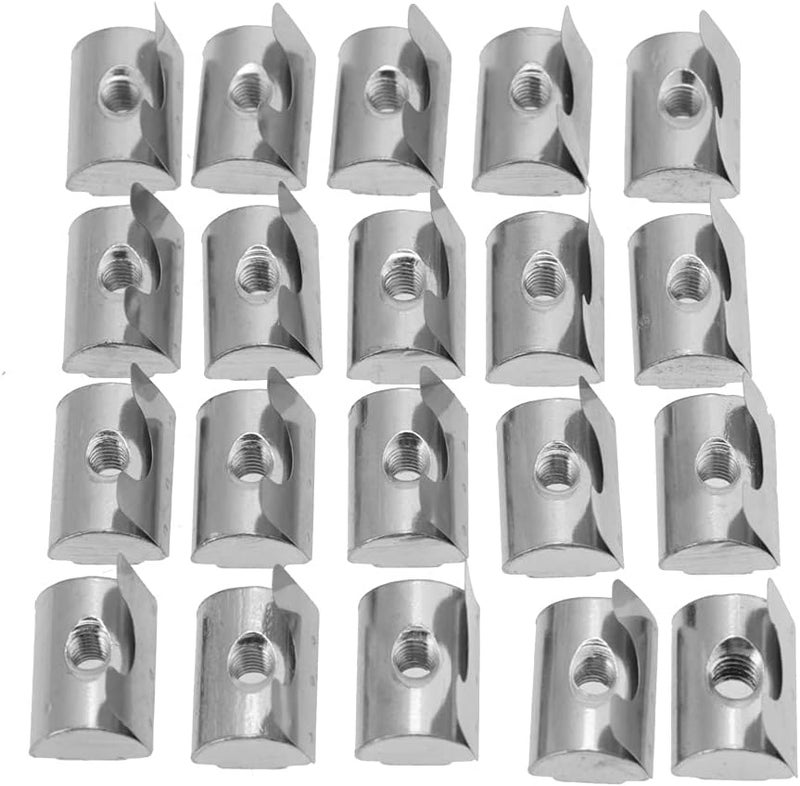 M8 Shrapnel Nut Block, Carbon Steel, Galvanized, 20pcs - Durable Aluminum Profile Accessories, Easy Installation, Reliable in Profile Connection Systems (M8) - Image 1