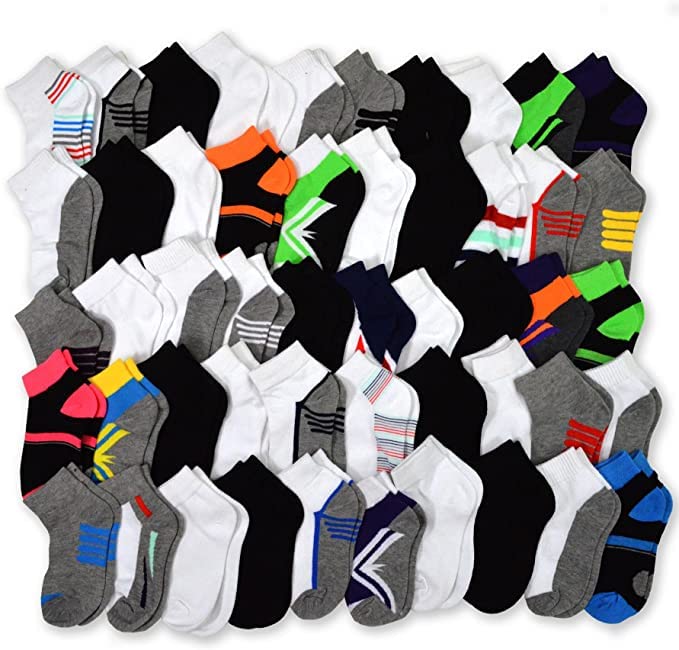 TeeHee Socks 50 Pairs Various Sample Socks Value Pack (Kids 6-8 Years) - Image 5