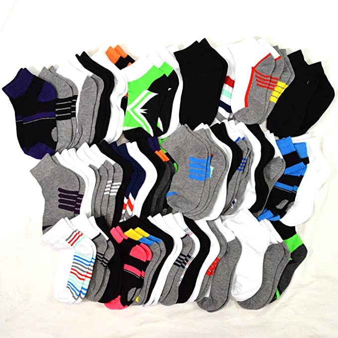 TeeHee Socks 50 Pairs Various Sample Socks Value Pack (Kids 6-8 Years) - Image 4