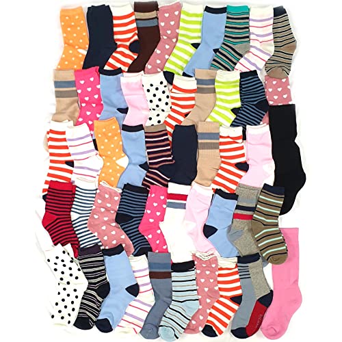 TeeHee Socks 50 Pairs Various Sample Socks Value Pack (Kids 6-8 Years) - Image 3