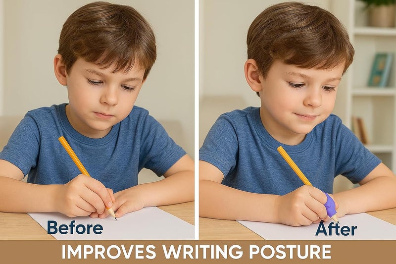 YTM Multicolor Pencil Grips for Kids Writing, 2 Pcs Ergonomic Pen and Pencil Holder for Toddlers, Preschoolers, Special Needs Children | Handwriting Aid | Posture Correction Tool | School Supplies - Image 5