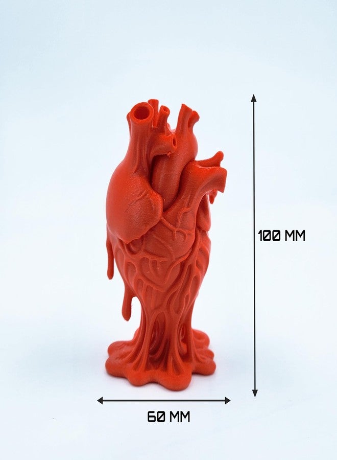 CUBIX3D Bleeding Anatomical Heart Sculpture | Unique Red 3D Printed Medical Art & Gothic Decor Showpiece | Aesthetic Tabletop Figurine Gift - Image 3