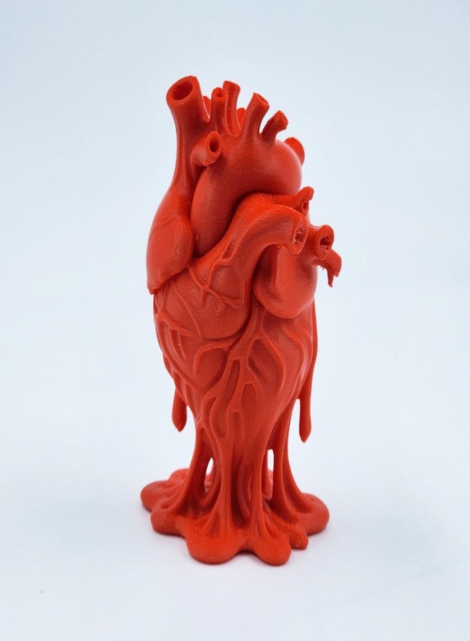 CUBIX3D Bleeding Anatomical Heart Sculpture | Unique Red 3D Printed Medical Art & Gothic Decor Showpiece | Aesthetic Tabletop Figurine Gift - Image 1