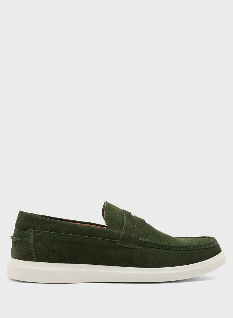 روبرت وود Genuine Leather Suede Casual Loafer Slip Ons