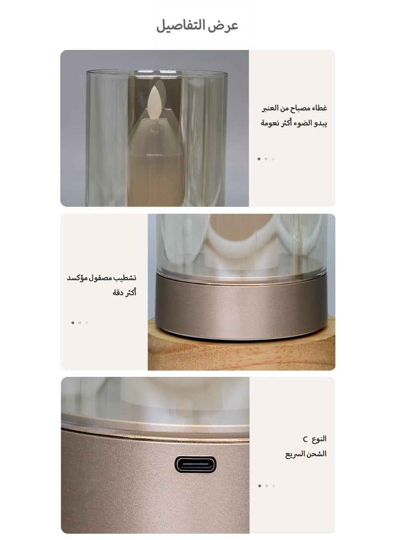 Gesture Sensing Candle Lamp - Rechargeable, Dimmable LED Mood Light for Home Decor, Prayer & Special Occasions, Long Lasting Battery - Image 5