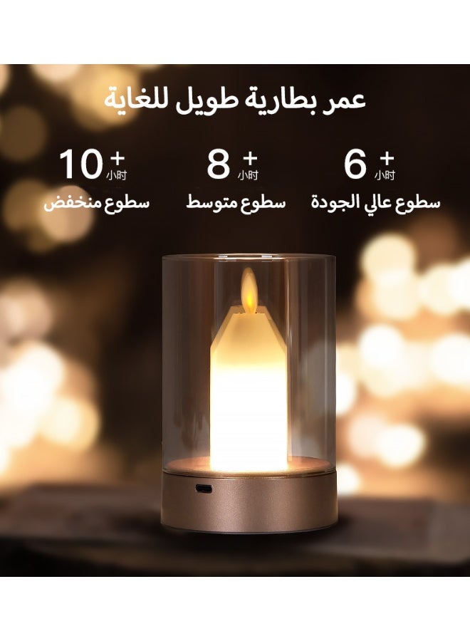 Gesture Sensing Candle Lamp - Rechargeable, Dimmable LED Mood Light for Home Decor, Prayer & Special Occasions, Long Lasting Battery - Image 3