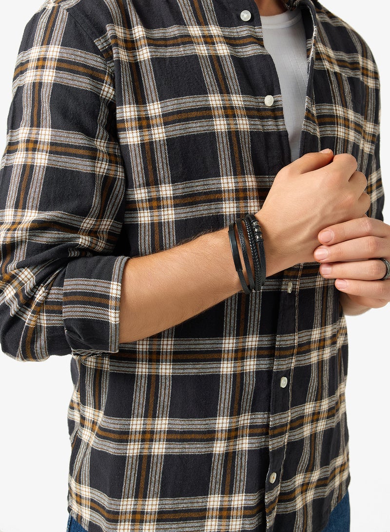 Seventy Five 4-Layer Leather Bracelet with Magnetic Clasp - Image 4