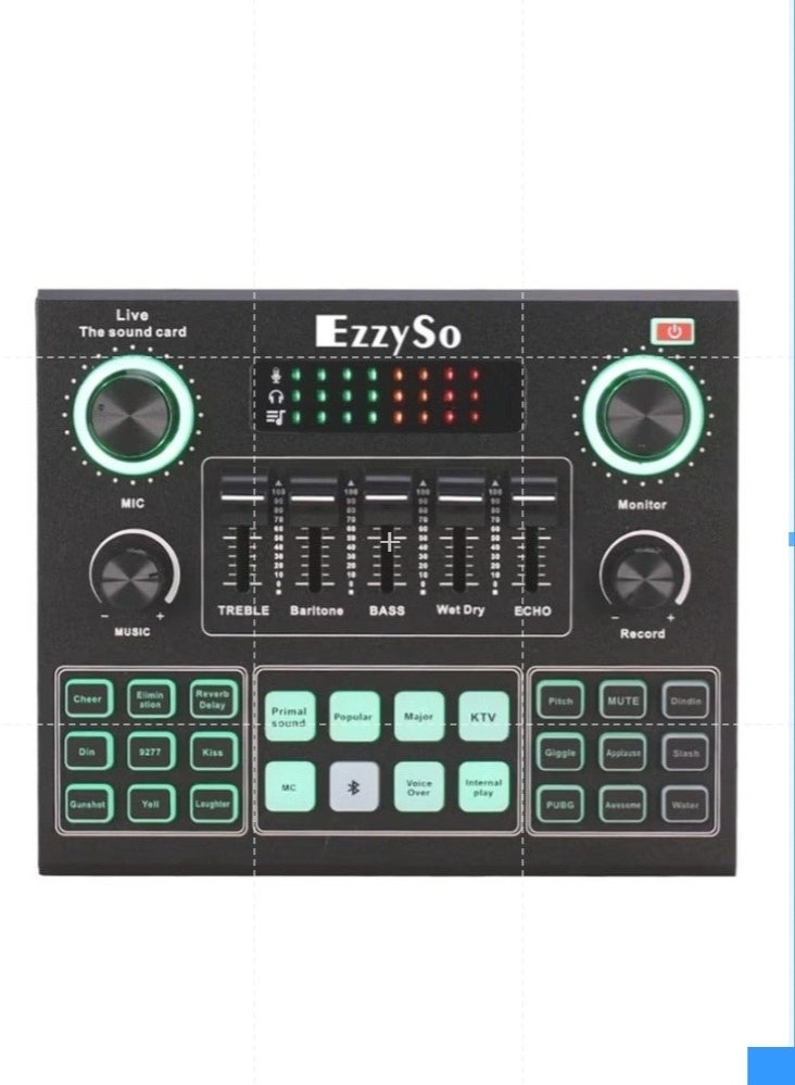 Sound Mixer Board For Live Streaming Voice Changer Card With Multiple Effects Audio Sound Card