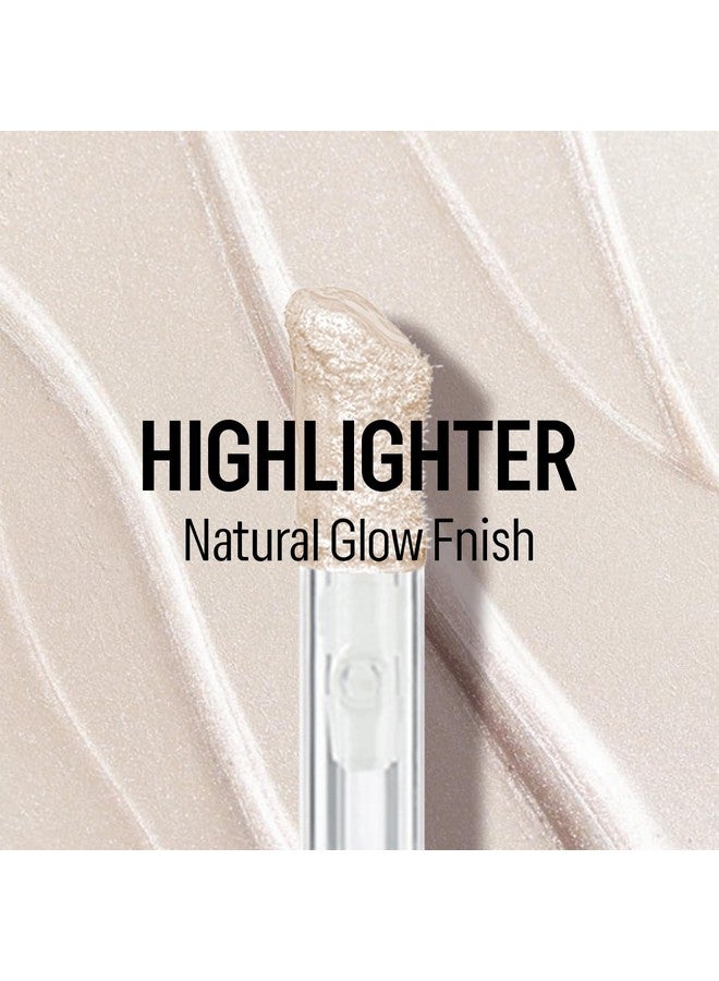 KYDA 2 Colors Liquid Blush And Highlighter, Natural Matte Face Blush High Glossy Liquid Illuminator, Silky Lightweight Blendable, Cool Pink & Champagne - Image 2