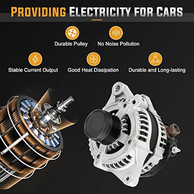 ILONPA Alternator Replacement Compatible with 2011-2013 Matrix L4 1.8L Replace VND0597 AND0597 400-52414R - Image 5