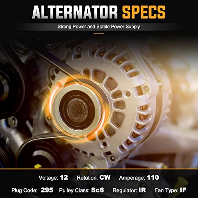 ILONPA Alternator Replacement Compatible with 2011-2013 Matrix L4 1.8L Replace VND0597 AND0597 400-52414R - Image 2