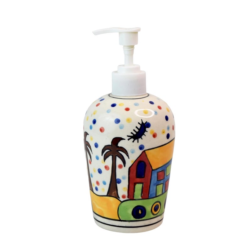 Kaolinite Ceramic Bathroom Accessories Set for Utility and Bathroom Decor Liquid Soap Dispenser soap Tray Toothbrush Holder Premium Bath Decor Multicolor - Image 5