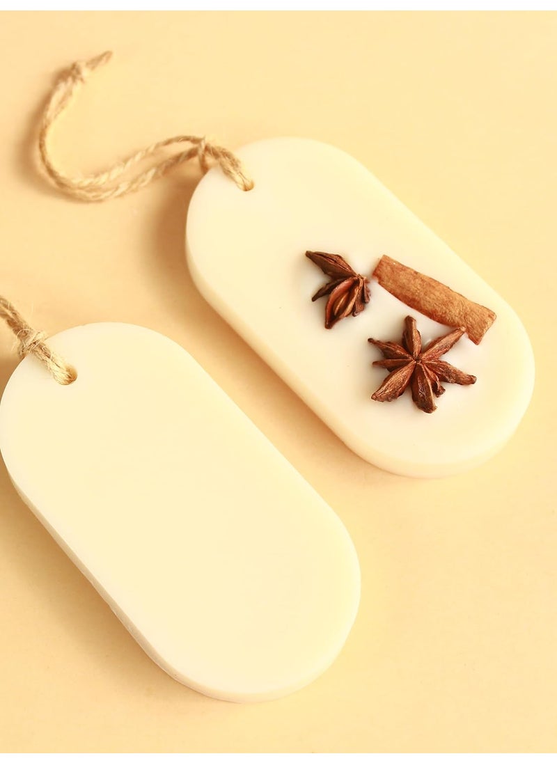 Festiwish Festiwish Decorative Wax Sachet with Dried Flowers White Set of 2 Cinnamon  - Image 1