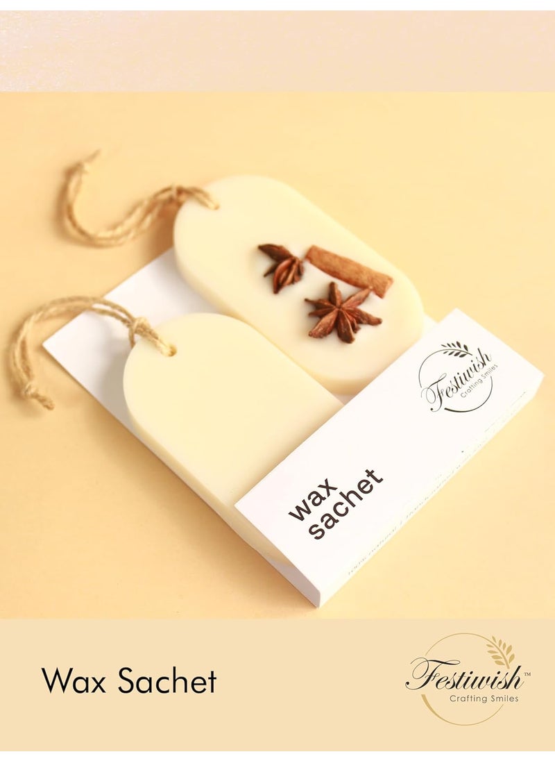 Festiwish Festiwish Decorative Wax Sachet with Dried Flowers White Set of 2 Cinnamon  - Image 3