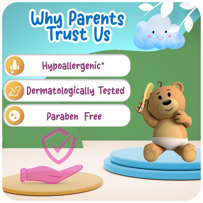 Ricitos de Oro Baby Shampoo with Chamomile â€“ Gentle and Tear-Free Formula for Babies and Kids, Natural Lightening and Soft Conditioning Hair Care, Paraben-Free, Safe Daily Use, 8.4 fl oz, 3-Pack - Image 5