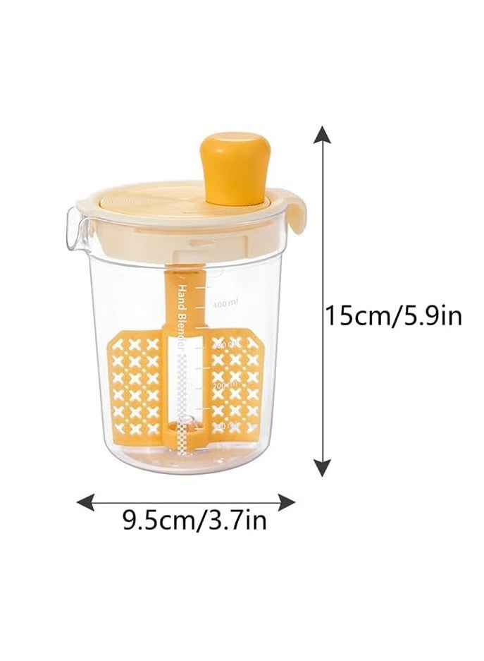Salad Dressing Mixer, Egg Filter Separator, Manual Mixing Bottle Egg Separator For Home Soy Sauce Restaurant (Red)  - Image 2