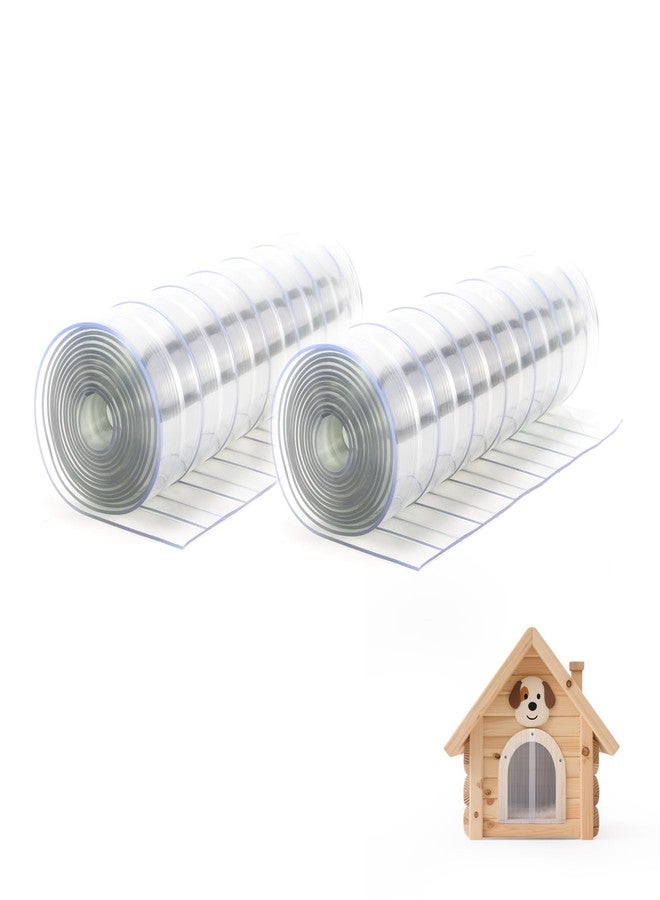 HIDROSIL Plastic Vinyl Door Flaps for DIY Dog House- 27.5 in x 12 in [2 pcs], Dog Door Replacement Strips, for DIY Pet Door - Doghouse or Kennel Door Flap, Clear - Image 1