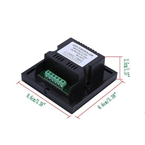 YOSOO 12V24V Single Color LED Controller Dimmer Change Brightness Touch Panel Dimmer Wall Switch Controller (Black) - Image 4