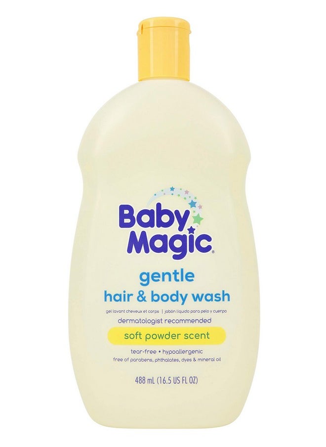 Baby Magic - Gentle Hair Body Wash 16.5Oz Pack Of Calendula Oil Coconut Oil Yellow Soft Powder Scent 6 Count - Image 1