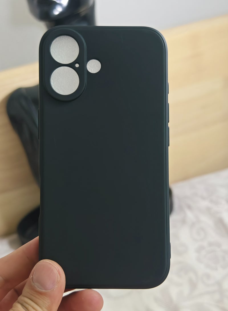 Silicone Case for iPhone 16plus   6.1 inch, Slim Liquid Silicone Case Shockproof Full Body Protection Phone Case with Anti-Scratch Microfiber Ultra Slim Soft Bumper Cover - Black - Image 3