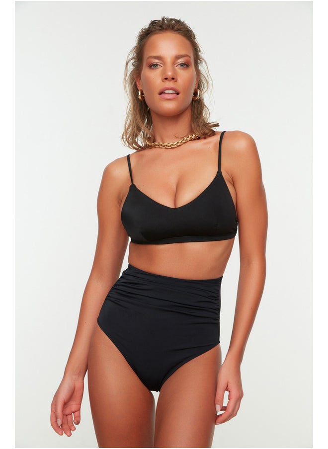 trendyol - Black Smooth High Waist Bikini Bottom TBESS20BA0018 - Image 1