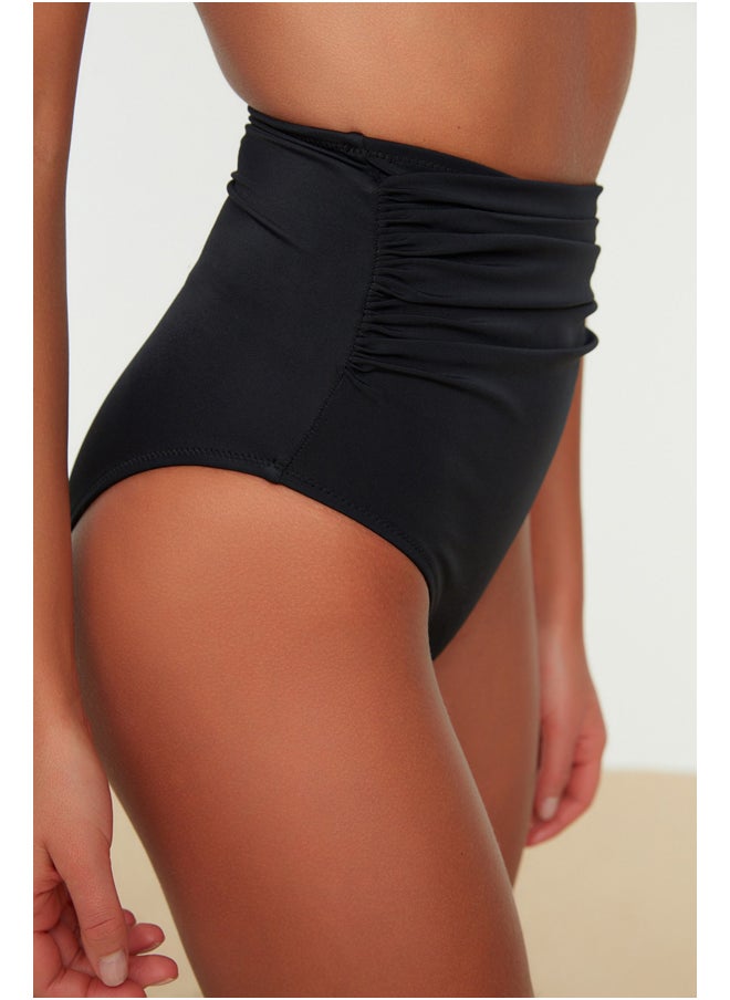 trendyol - Black Smooth High Waist Bikini Bottom TBESS20BA0018 - Image 1