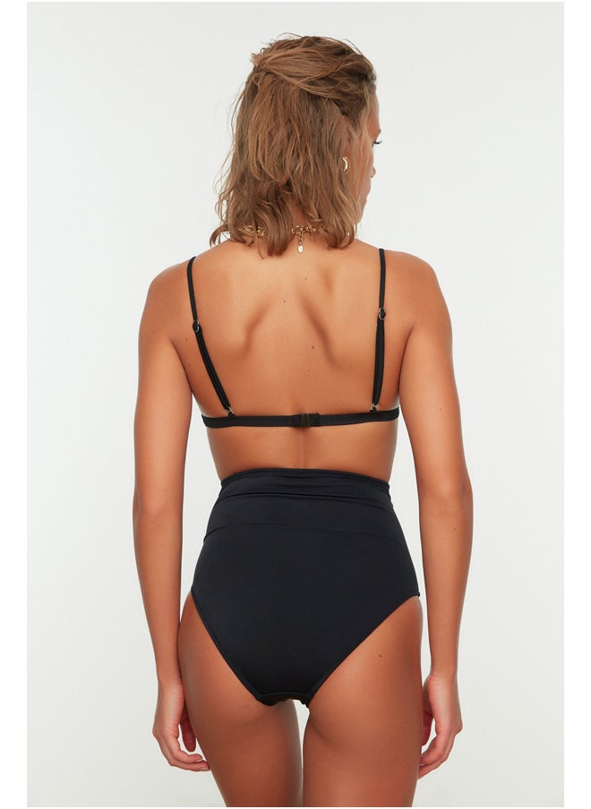 trendyol - Black Smooth High Waist Bikini Bottom TBESS20BA0018 - Image 1