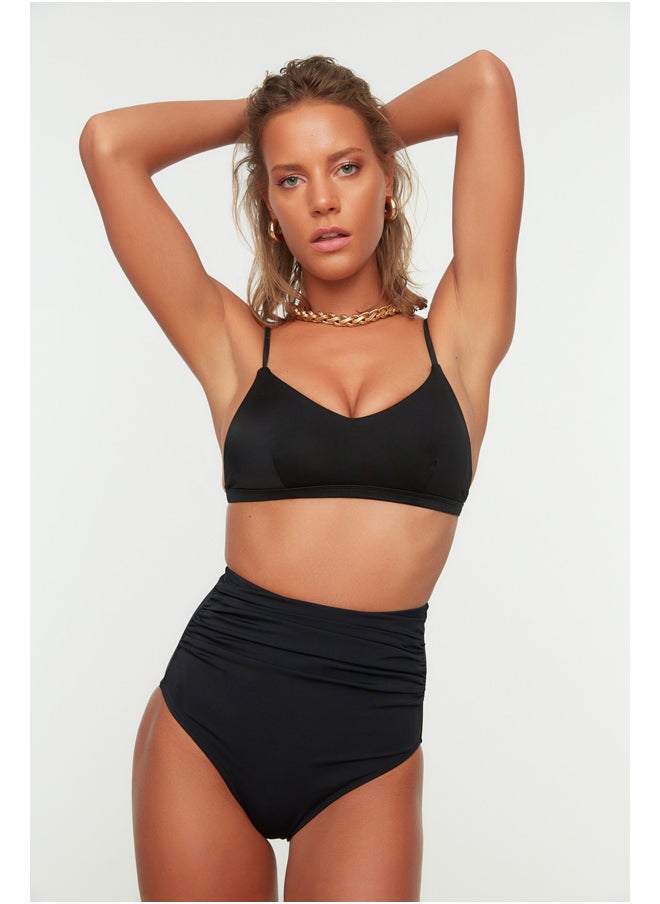 trendyol - Black Smooth High Waist Bikini Bottom TBESS20BA0018 - Image 1