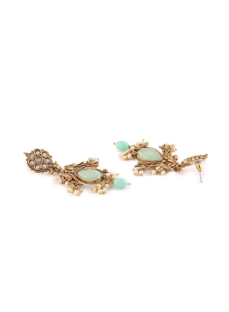 Priyaasi Studded Contemporary Drop Earrings