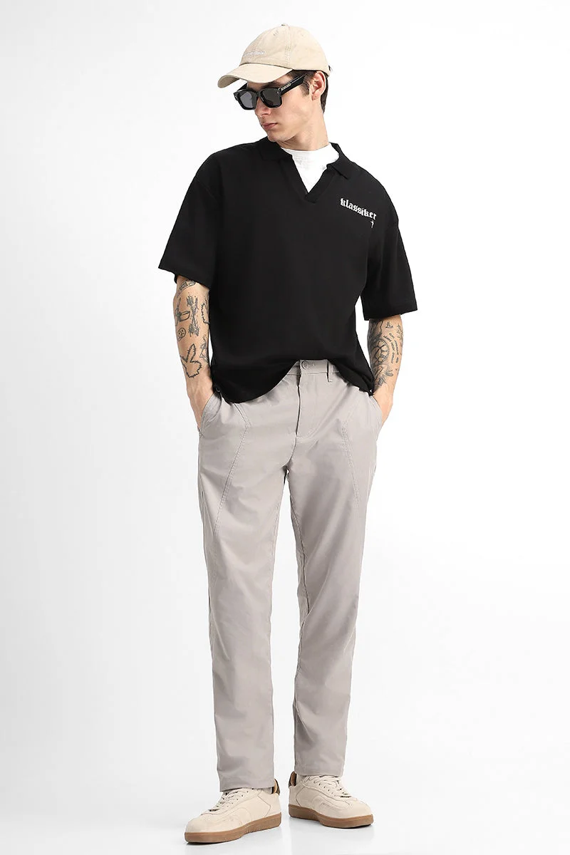 Snitch Beige Relaxed Fit Beige Trousers for Men | Best Price UAE
