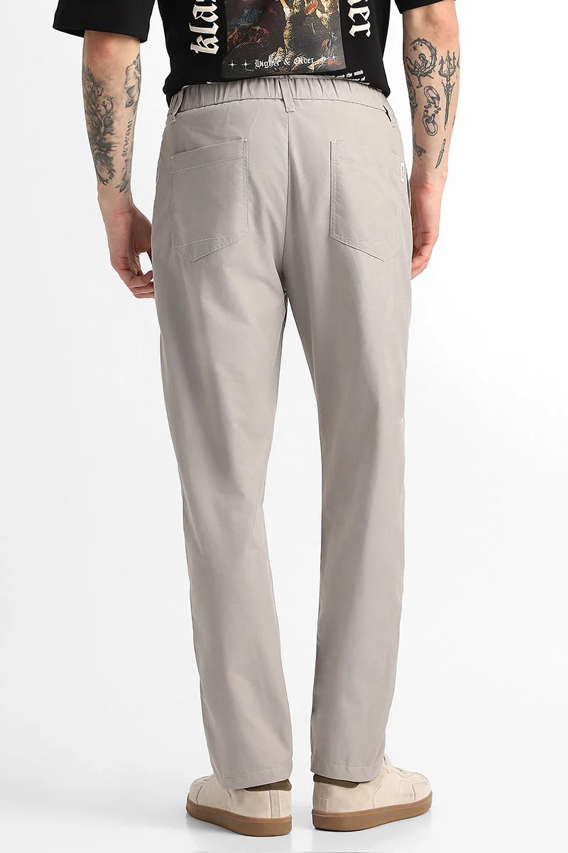 Snitch Beige Relaxed Fit Beige Trousers for Men | Best Price UAE