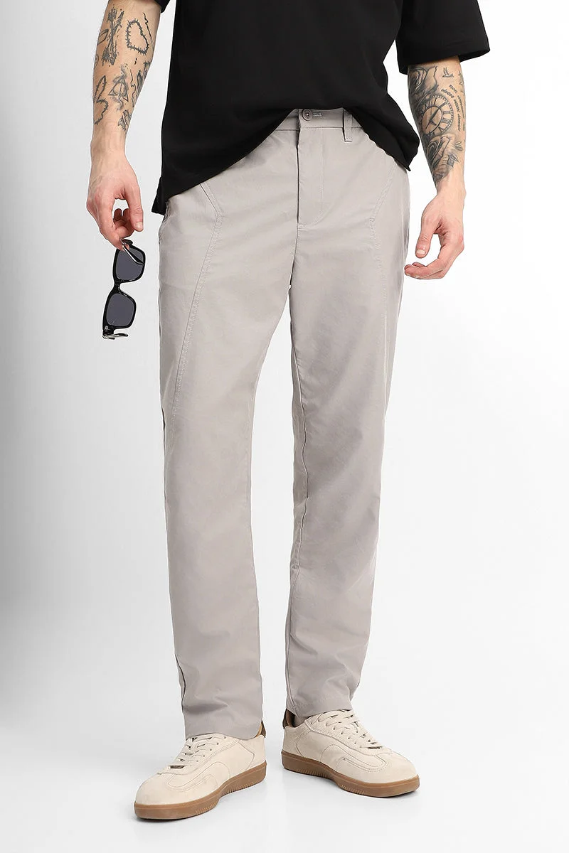 SNITCH بنطلون بيج بقصة مريحة