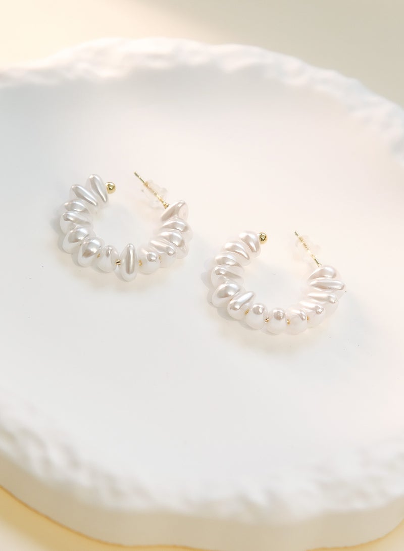 Lavida Elegant C-shaped pearls, high-end handmade pearl earrings for women, suitable for women daily wear and gifting - Image 4