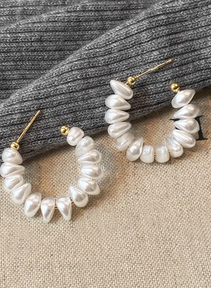 Lavida Elegant C-shaped pearls, high-end handmade pearl earrings for women, suitable for women daily wear and gifting - Image 5