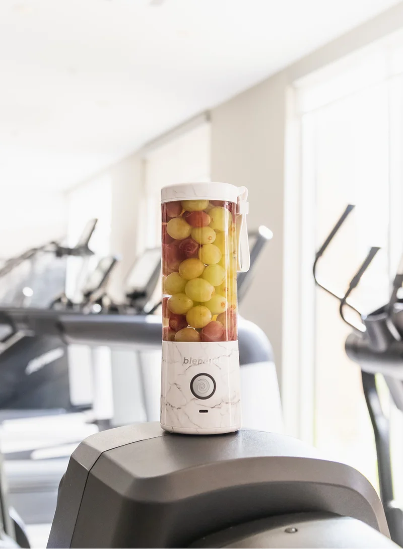 blendjet V2 Portable Blender Smoothie Maker, Personal Blender, Fruit Blender, Leak Proof Juicer, BPA-Free 475ml 200W Sports Bottle, USB-C Rechargeable, Ice Crusher with Stainless Steel Blades - White Marble
