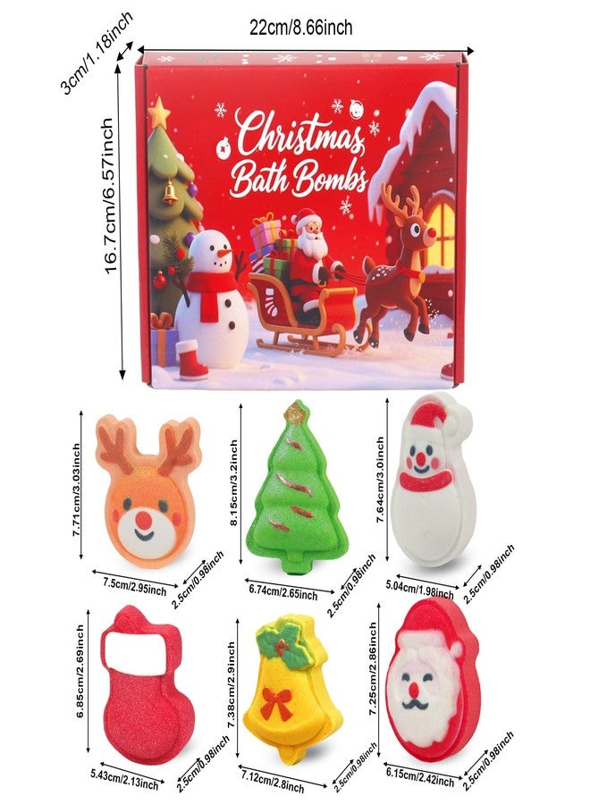 WARMLIFE Christmas Bath Bombs for Kids & Women, Handmade Bath Bomb Gift Set of 6 Fun Shapes, Perfect Stocking Stuffers for Teen Girls & Boys, Skin Care Bathbombs as Christmas Gifts for Kids - Image 4