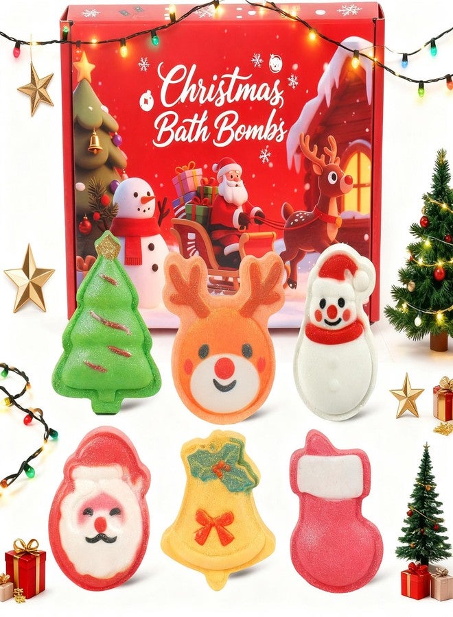 WARMLIFE Christmas Bath Bombs for Kids & Women, Handmade Bath Bomb Gift Set of 6 Fun Shapes, Perfect Stocking Stuffers for Teen Girls & Boys, Skin Care Bathbombs as Christmas Gifts for Kids - Image 1