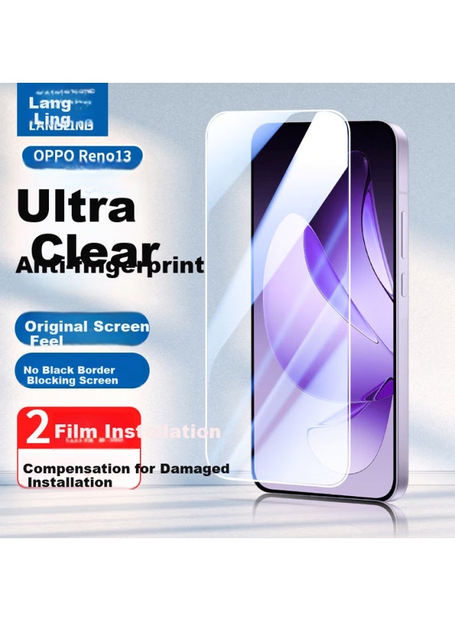 Langling Tempered Glass Screen Protector For Oppo Reno13, Full Coverage, Shatterproof, Anti-fingerprint, No White Edges, Smooth Touch, Protective Film