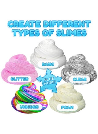 Slime Making Kit for Girls Boys - Diy Slime Toys Gifts for Kids Fluffy Cloud Foam Squish Glitter Slime Making Kits with with Unicorn Charms ! Slime Kits for Girls and Boys 6 year+ - view 3