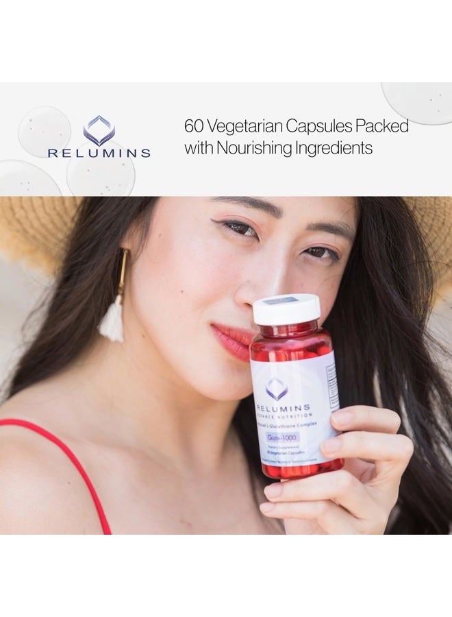 RELUMINS Reduced L-Glutathione Complex, Gluta-1000, 60 Vegetarian Capsules - Image 5