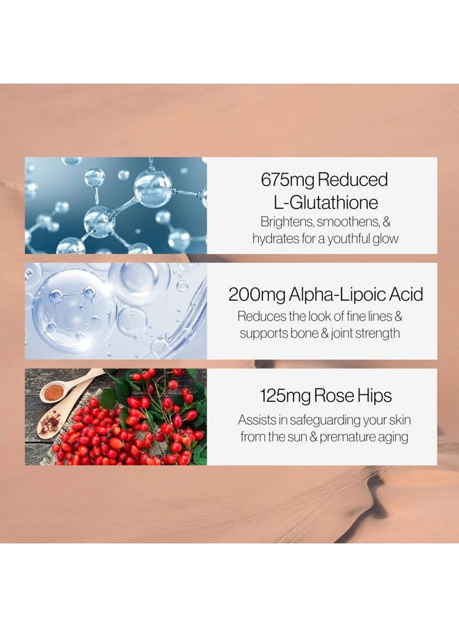 RELUMINS Reduced L-Glutathione Complex, Gluta-1000, 60 Vegetarian Capsules - Image 4