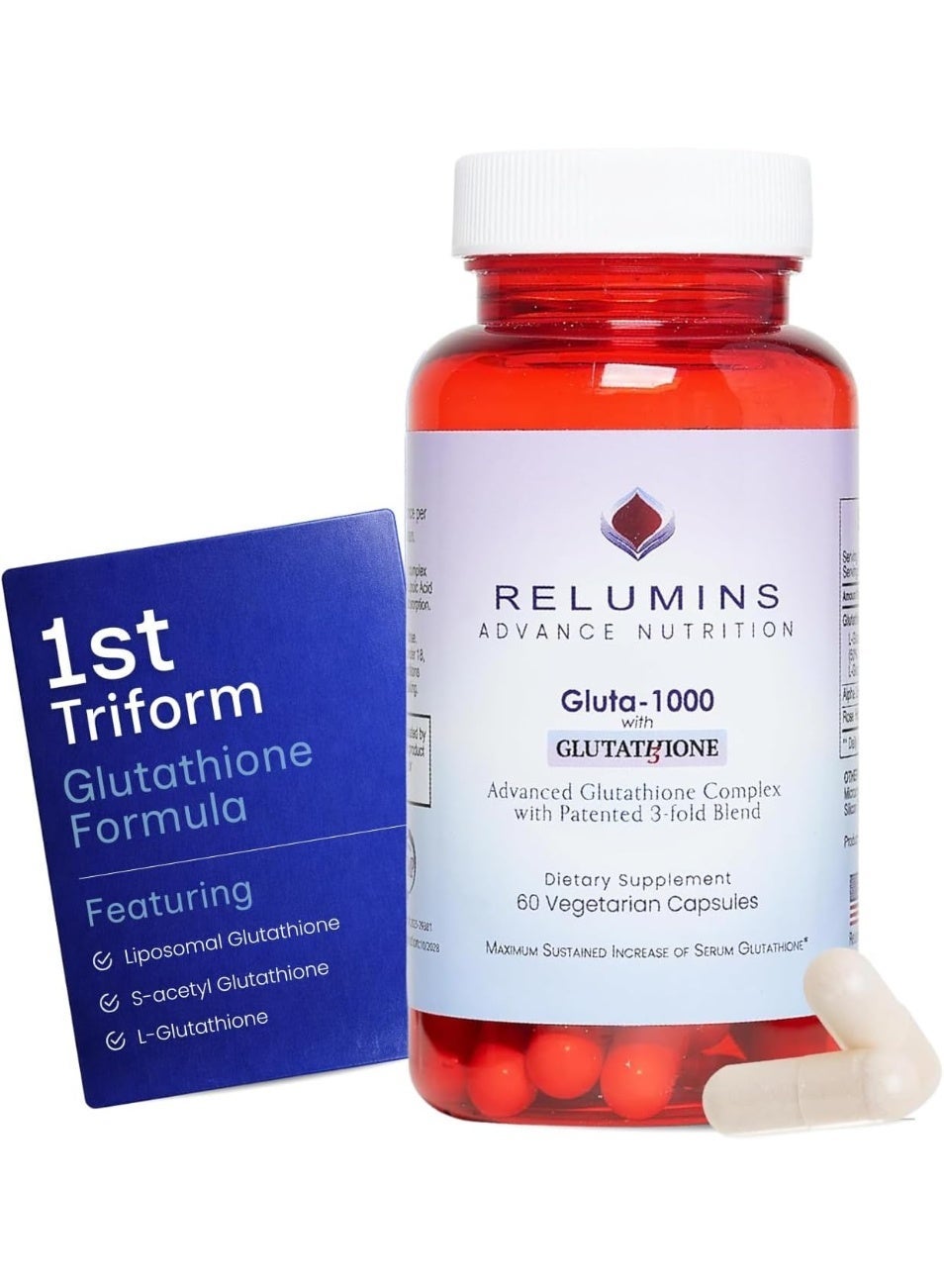 glutathione reduced in saudi arabia RELUMINS L-Glutathione Complex, Gluta-1000, 60 Capsules. Packaging May Vary | Best Price KSA واقي شمس سيروم غير لزج