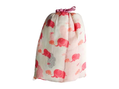 Kindermum 100 Cotton Organic Muslin FlatsSquares Swaddle 80 x 80 cm Pink Set of 3