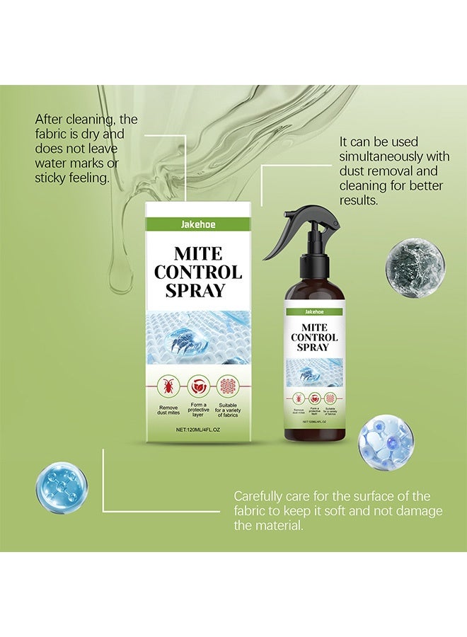 Jakehoe Mite Control Spray, Natural Mite Removal Spray, Bed Bugs & Fleas on Contact, Plant-Based Formula for Bedding, Furniture & Pet Areas, Prevents Regrowth for 2 Weeks ,120ml - Image 4