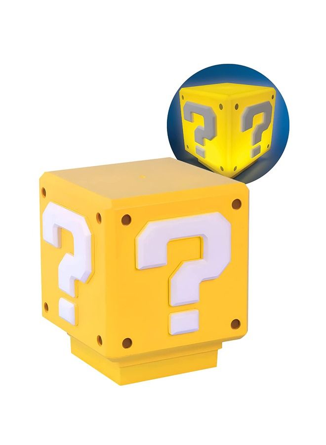 Super Mario Sound Question Mark Light, Mini Night Light, Mood Light, Decorative Light, Rechargeable Night Light, For Table Lamp, Bedside Lamp (Yellow) - Image 1
