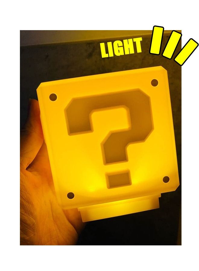 Super Mario Sound Question Mark Light, Mini Night Light, Mood Light, Decorative Light, Rechargeable Night Light, For Table Lamp, Bedside Lamp (Yellow) - Image 4